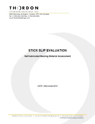 Research_H - WGB - RD Energie - Stick Slip Comparison of Self-Lubricating Materials
