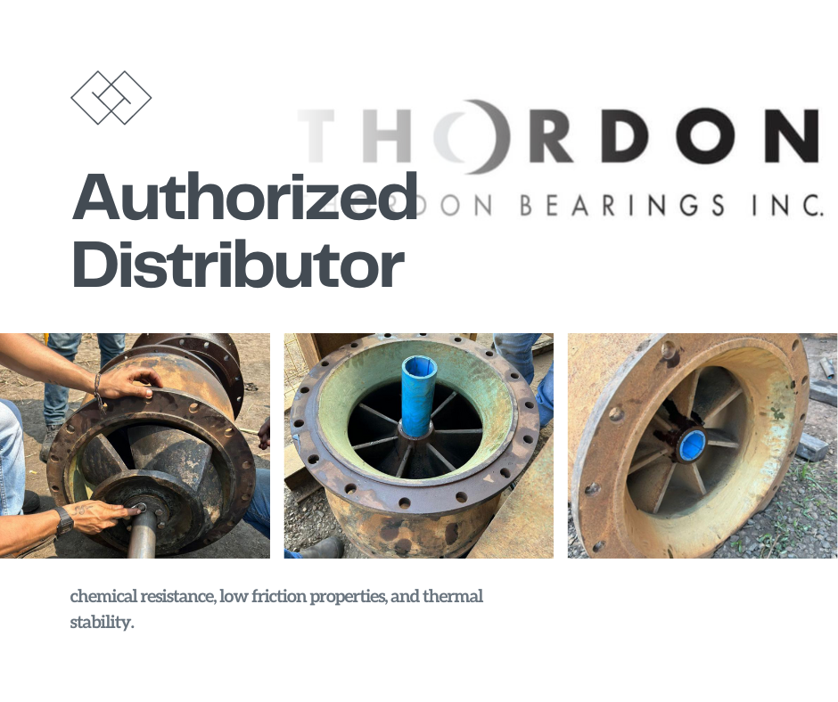 Thordon , chemical resistance, low friction properties, and thermal stability.